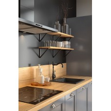Maišytuvas virtuvinis EVORA su aukštu L-formos snapu (juodas)