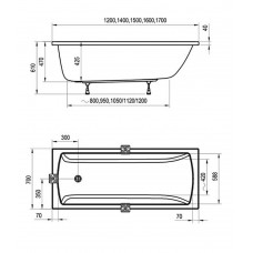 Akrilinė vonia Ravak Classic II (170x70 cm)
