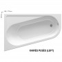 Akrilinė vonia Ravak Chrome asimetrinė (160x105 cm)