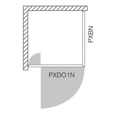 Dušo kabina PROXIMA LINE PXDO1N+PXBN (80x90 cm)
