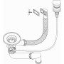 Ekscentrinis ventilis nerūdijančio plieno plautuvei 3 1/2" (SS-002V)