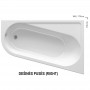Akrilinė vonia Ravak Chrome asimetrinė (170x105 cm)